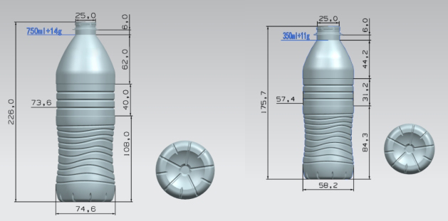 6000BPH Pure Water Production Line-bottle design